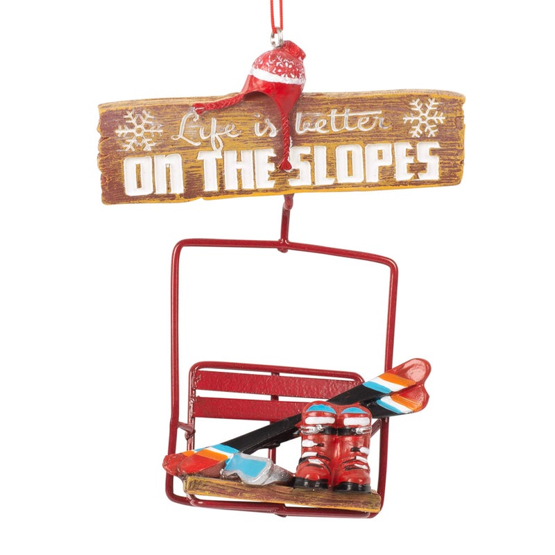 Midwest CBK Midwest-CBK 5in Life Is Better On The Slopes Polyresin Christmas Ornament 150386 - Image 1
